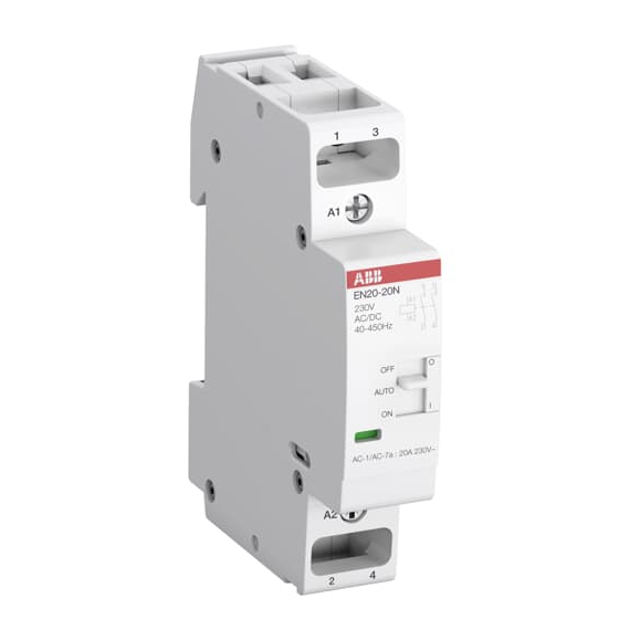 Stycznik EN20-20N-06, 20A (AC-1/AC-7a), 9A (AC-3), 230V AC/DC, 2NO