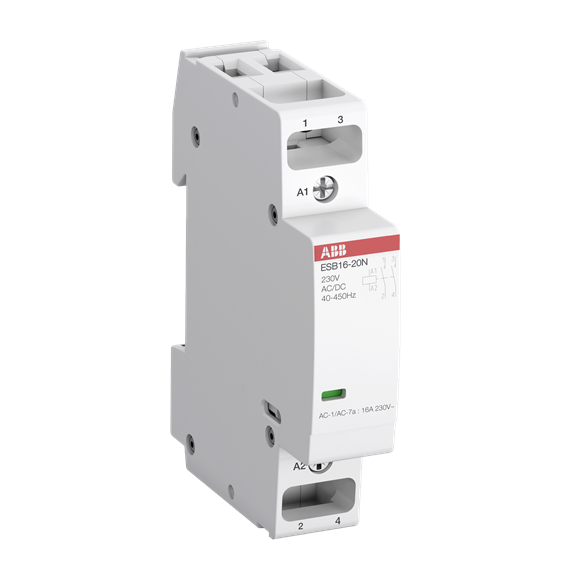 Stycznik ESB16-02N-06, 16A (AC-1/AC-7a), 6A (AC-3), 230V AC/DC, 2NC