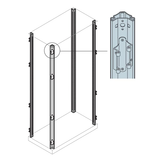 EM2000 Profile pionowe 2000mm (h) (4szt)