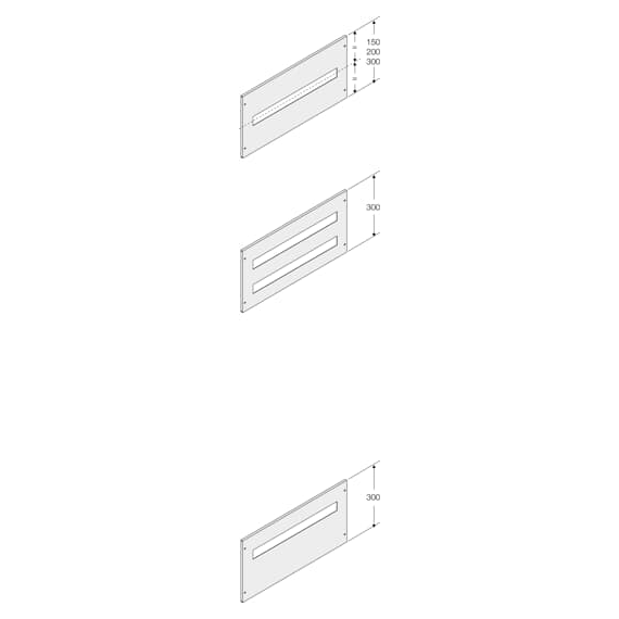 PPMF1560 Maskownica pod aparaturę modułową 24 mod 150x600mm (WxS)