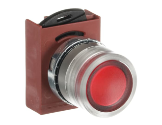 P9MPLRGD - przycisk kryty, podświetlany, monostabilny, czerwony,