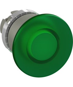 P9MEM4VL przycisk grzybkowy 40mm metal okrągły zielony - podświetlany