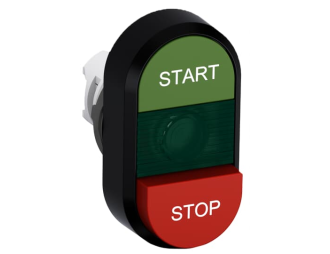 Przycisk podwójny START-STOP zielone pole podświetlany MPD15-11G,
