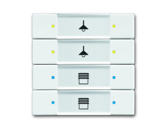 6127/02-84-500^PRZYCISK STERUJĄCY 4/8 KLAWISZOWY - KOMFORT CONTROL ELEMENT 4/8GANG -KNX-