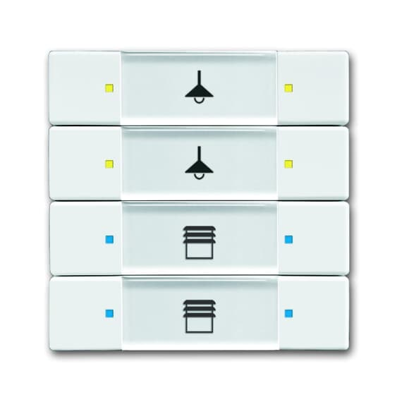 6127/02-84-500^PRZYCISK STERUJĄCY 4/8 KLAWISZOWY - KOMFORT CONTROL ELEMENT 4/8GANG -KNX-