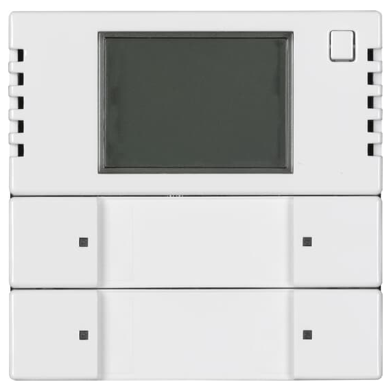 6128/28-81-500^PRZYCISK STERUJĄCY 2/4 KLAWISZOWY Z REGULATOREM TEMPERATURY -KNX-ANTRACYT