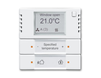 6128/28-84-500^PRZYCISK STERUJĄCY 2/4 KLAWISZOWY Z REGULATOREM TEMPERATURY -KNX-BIAŁY STUDYJNY,