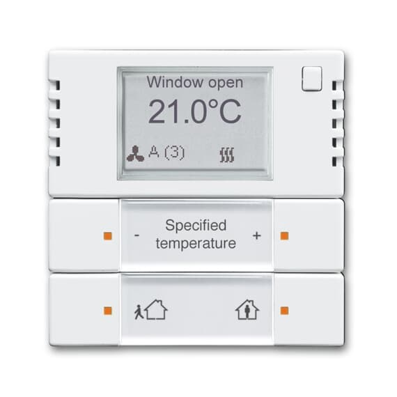 6128/28-84-500^PRZYCISK STERUJĄCY 2/4 KLAWISZOWY Z REGULATOREM TEMPERATURY -KNX-BIAŁY STUDYJNY