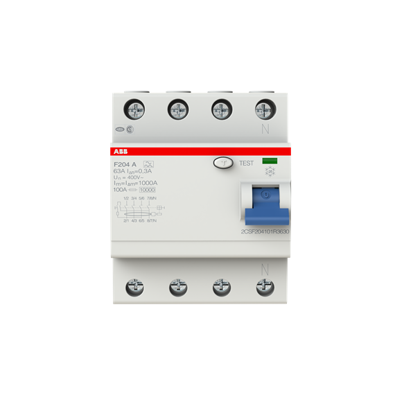 F204 A-63/0,3 Wyłącznik różnicowo-prądowy STANDARD