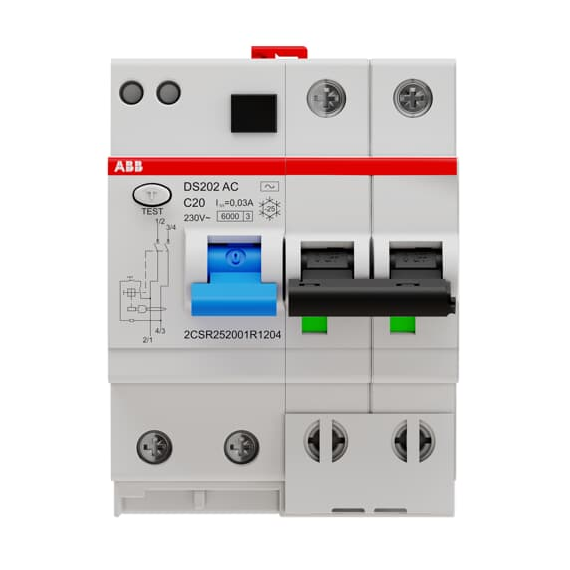 DS202 AC-C20/0,03 Wył. różn.-prąd. z blokiem nadmiarowym