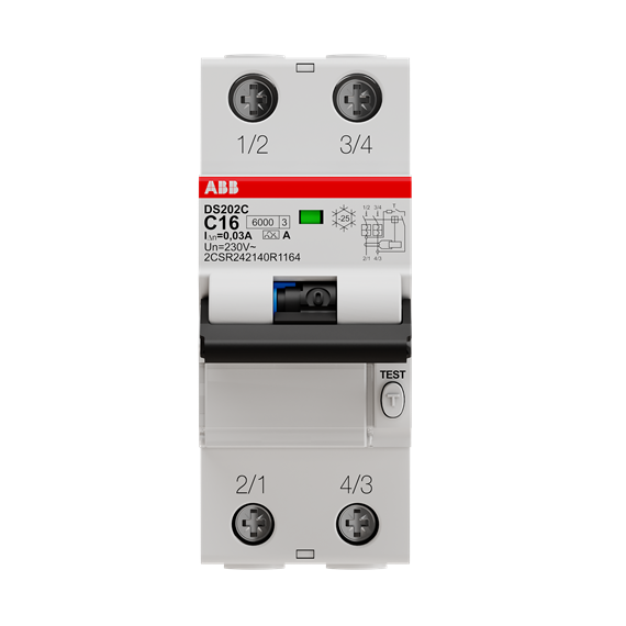 DS202C A-C16/0,03 Wył. różn.-prąd. z blokiem nadmiarowym