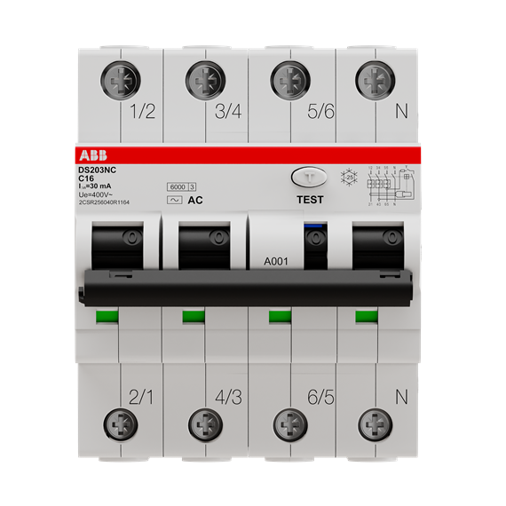 DS203NC C16 AC30 Wył. różn.-prąd. z blokiem nadmiarowym