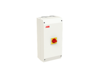 OTP90A3M rozłącznik bezp 3-bieg, IP65 plastik, rączka czerw-żółta,