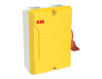 BWS325YTPN Rozłącznik bezpieczeństwa w obudowie plastikowej, 3-bieg, 25A (AC23, 11kW), IP65, napęd boczny, jasnoszara obudowa z,