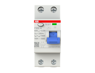F202 A-63/0.03 wyłącznik różnicowo-prądowy | 2P | A | 63A | 30mA | bezzwłoczny |,