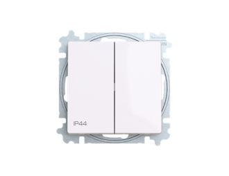 3559T A05940 500 | łącznik świecznikowy z klawiszem, IP44 | Zoni biały,
