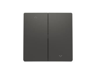 3559T A00662 237 | klawisz podwójny roletowy | Zoni czarny matowy,