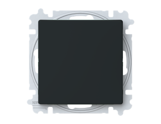 3559T A91345 237W | przycisk pojedynczy z torem N | Zoni czarny matowy,