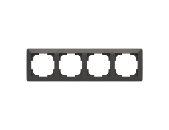 3901T A00040 237 | ramka poczwórna | Zoni czarny matowy,