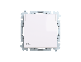 6619T A06657 500 | gniazdo z bolcem i przesłonami | Zoni biały,