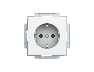 gniazdo Schuko z przesłonami Zoni biały matowy 6620T-A07657 240 2CHT207657A4240,